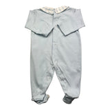 Valentina Bebes Long Sleeve Onesie Solid Color Blue For Newborn
