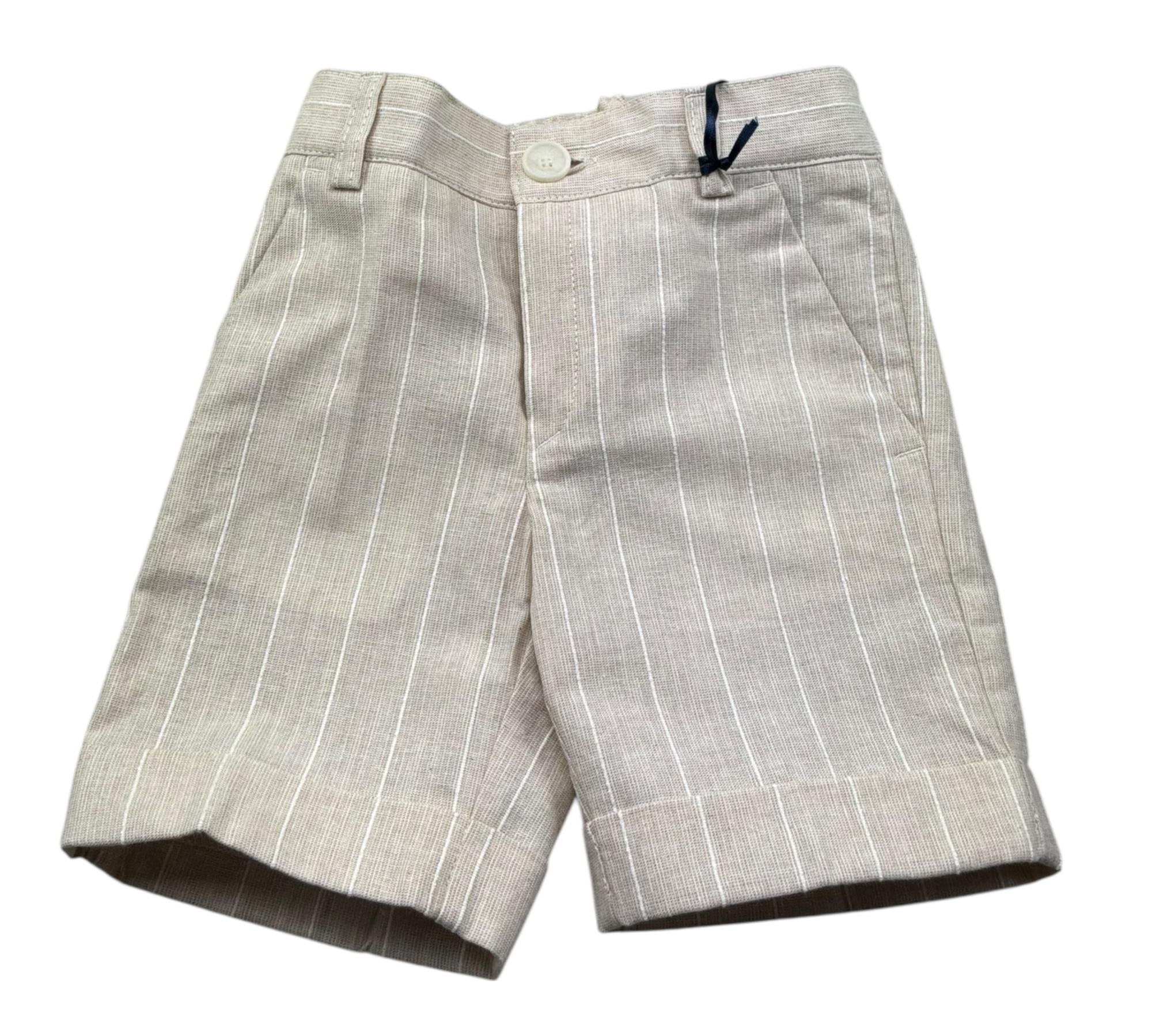 Manuel & Frank Bermuda Tinta Unita con Girovita Regolabile per Bambino MF2314B BEIGE MANUEL & FRANK 