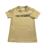 TRUSSARDI t-shirt girocollo tinta unita con stampa Beige per Neonato TIA25014TS BEIGE TRUSSARDI 