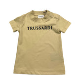 TRUSSARDI t-shirt girocollo tinta unita con stampa Beige per Neonato TIA25014TS BEIGE TRUSSARDI 