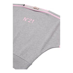 N°21 T-Shirt Tinta Unita con Stampa Tessuto Felpa per Bambina N2101P GRIGIO N°21 