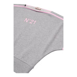 N°21 T-Shirt Tinta Unita con Stampa Tessuto Felpa per Bambina N2101P GRIGIO N°21 