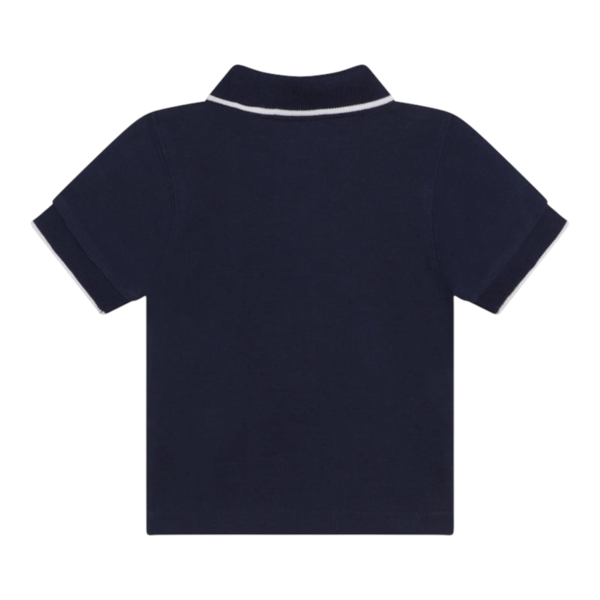 Timberland Polo Mezza Manica Tinta Unita con Logo per Neonato T05K52 BLU TIMBERLAND 