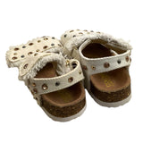 Colors Of California Solid Color Sandals With Buckles White For Girls