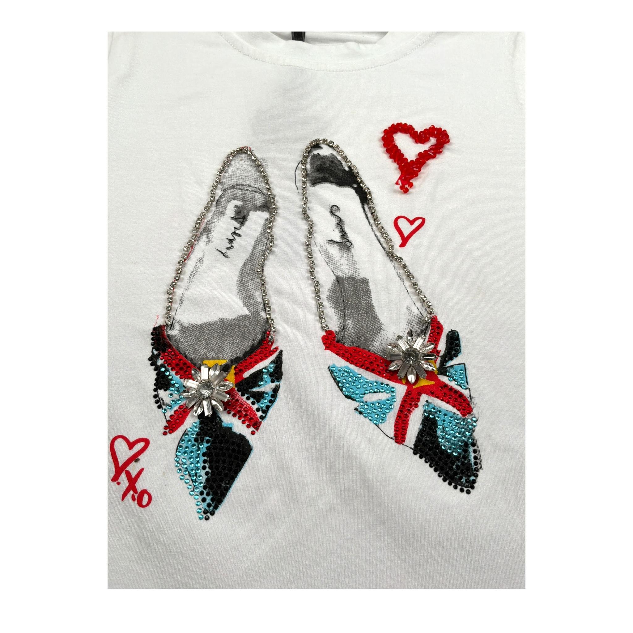 J'Aime' T-Shirt Girocollo tinta unita Bianco per Bambina 5031G BIANCO J'AIME' 