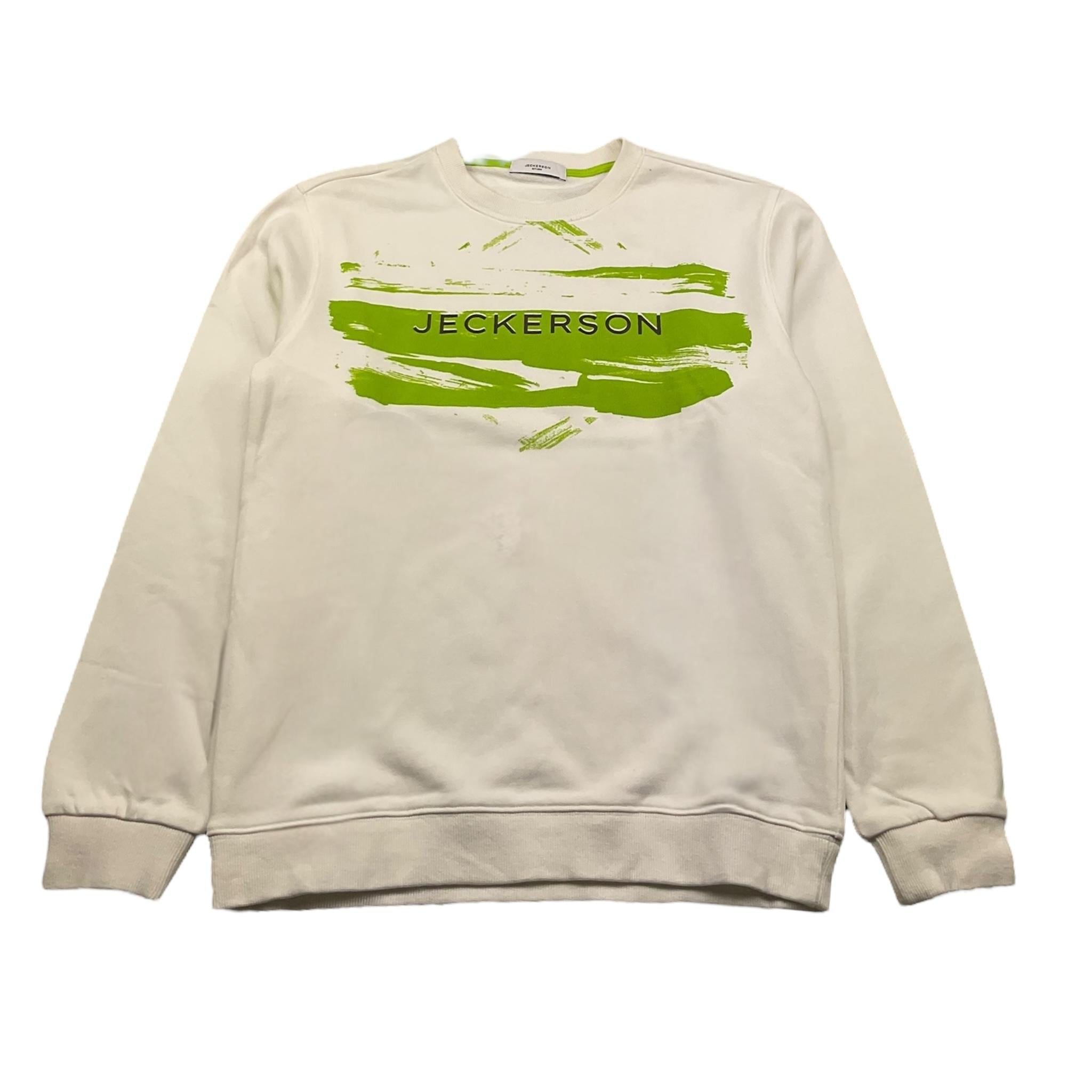 JECKERSON felpa girocollo tinta unita con logo Panna per Bambino J3551 PANNA JECKERSON 