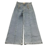 Twinset Jeans Tinta Unita Modello A Palazzo con Tasche Americane per Bambina 251GJ2541 AZZURRO TWINSET 