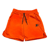 Starter Bermuda In Solid Color Tracksuit With Print And Elastic Waist Orange For Boys