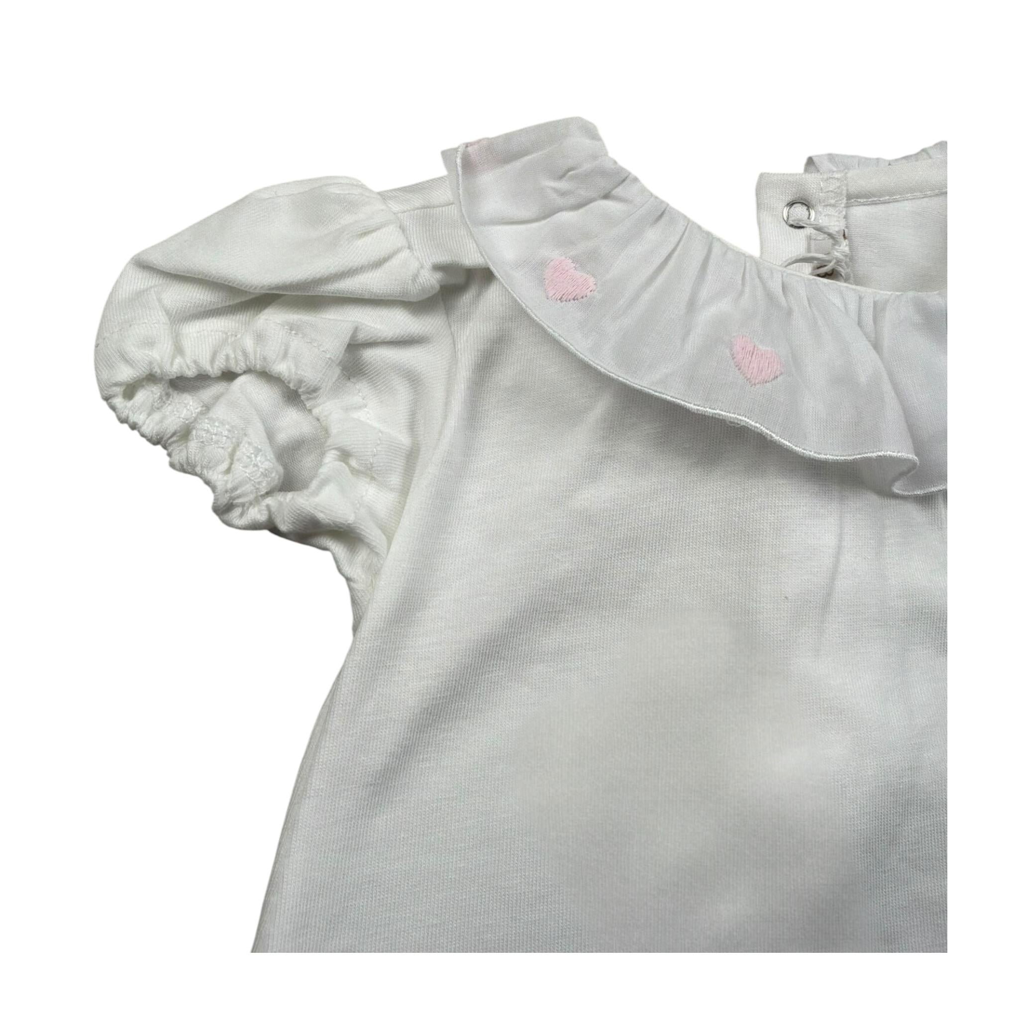 Le Bebe Body Mezza Manica Tinta Unita per Neonata LBG5698 BIANCO LE BEBE 