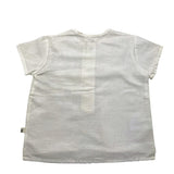 @Madilly White Crew Neck Solid Color T-Shirt For Kids