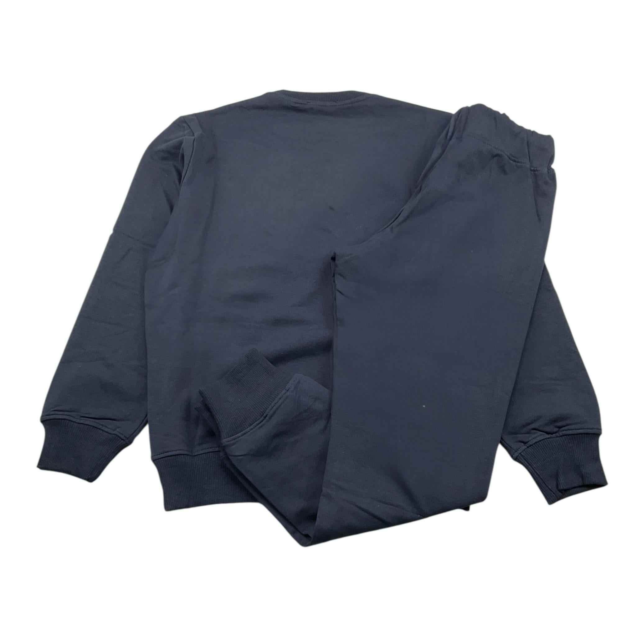 ZU+ELEMENTS completo 2pz felpa-pantalone tinta unita Blu per Bambino ZU1718 BLU ZU+ELEMENTS 