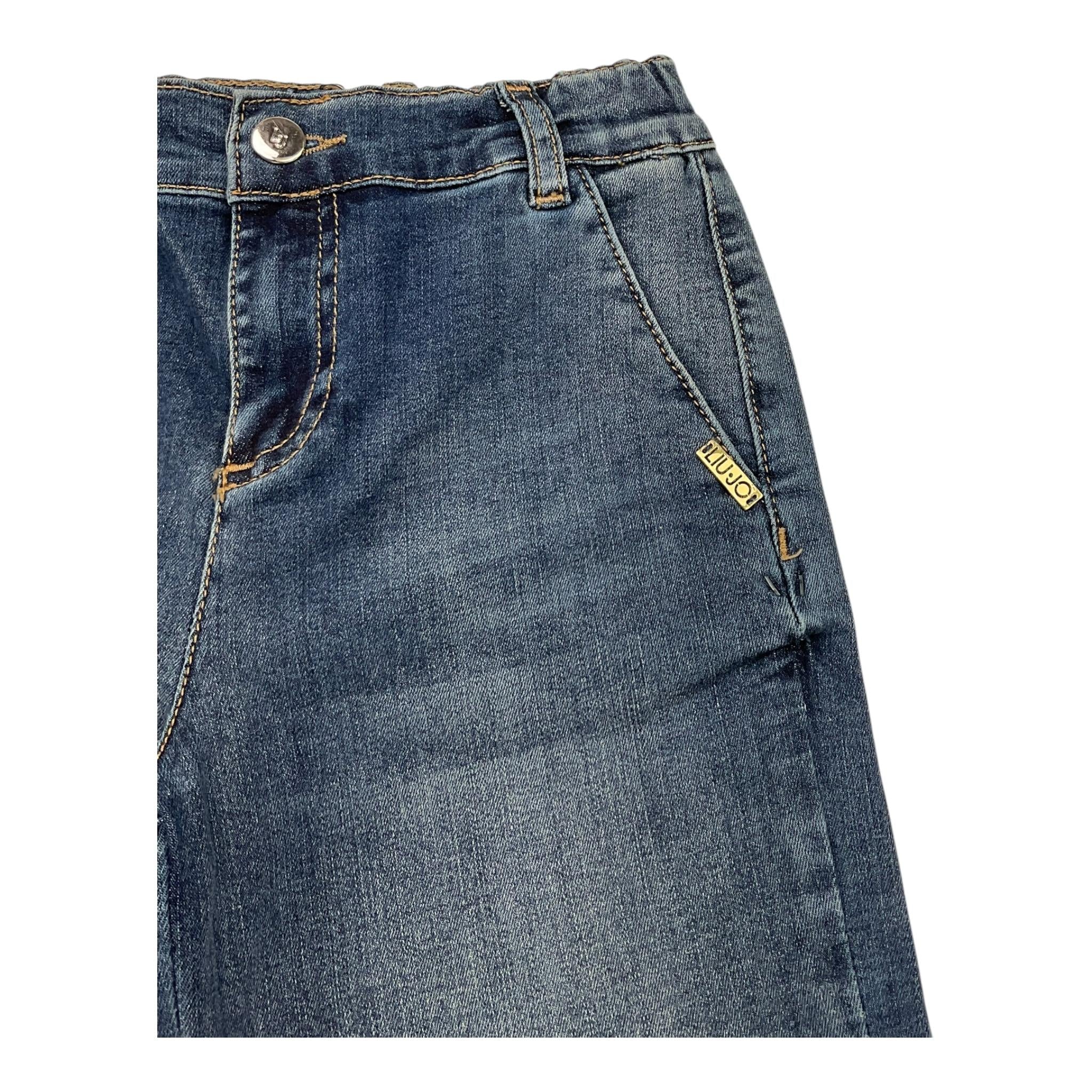 LIU JO jeans tinta unita modello palazzo Blu per Bambina KF2178 BLU LIU JO 
