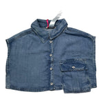 Liu Jo Camicia Giromanica In Denim  per Bambina GA5103 BLU LIU JO 