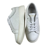 Twinset Sneakers Solid Color With White Embroidery For Girls