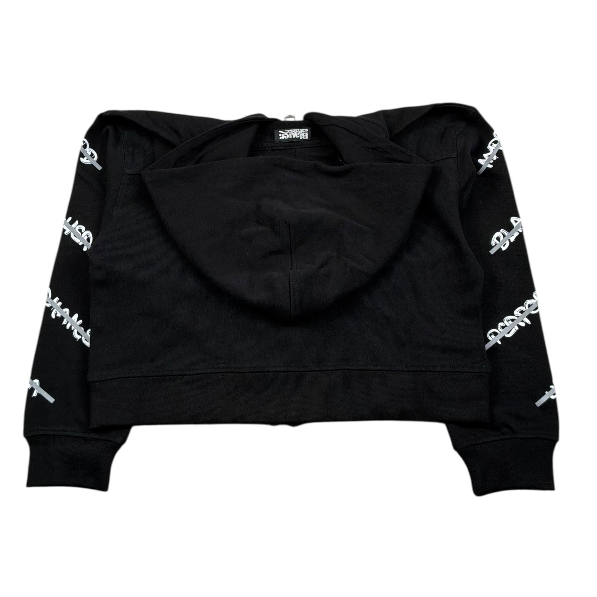 Blauer Felpa con Zip E Cappuccio Tinta Unita con Stampe per Bambina 25SBLGF02547 NERO BLAUER 