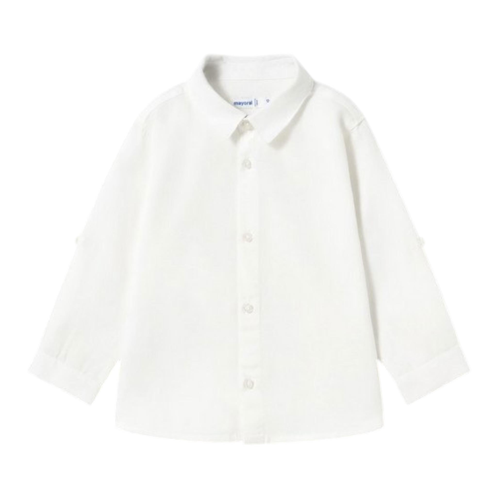 Mayoral Camicia Manica Lunga Tinta Unita per Bambino 1116XJ BIANCO MAYORAL 