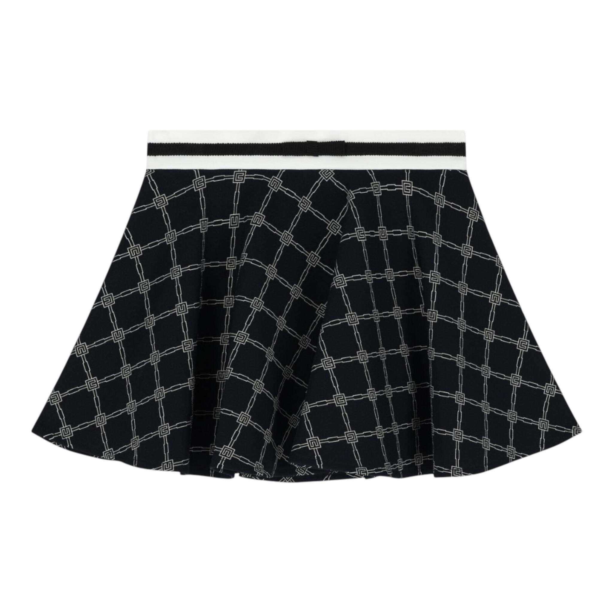 Elisabetta Franchi Gonna Tinta Unita con Elastico In Vita per Bambina EFG185 NERO ELISABETTA FRANCHI 