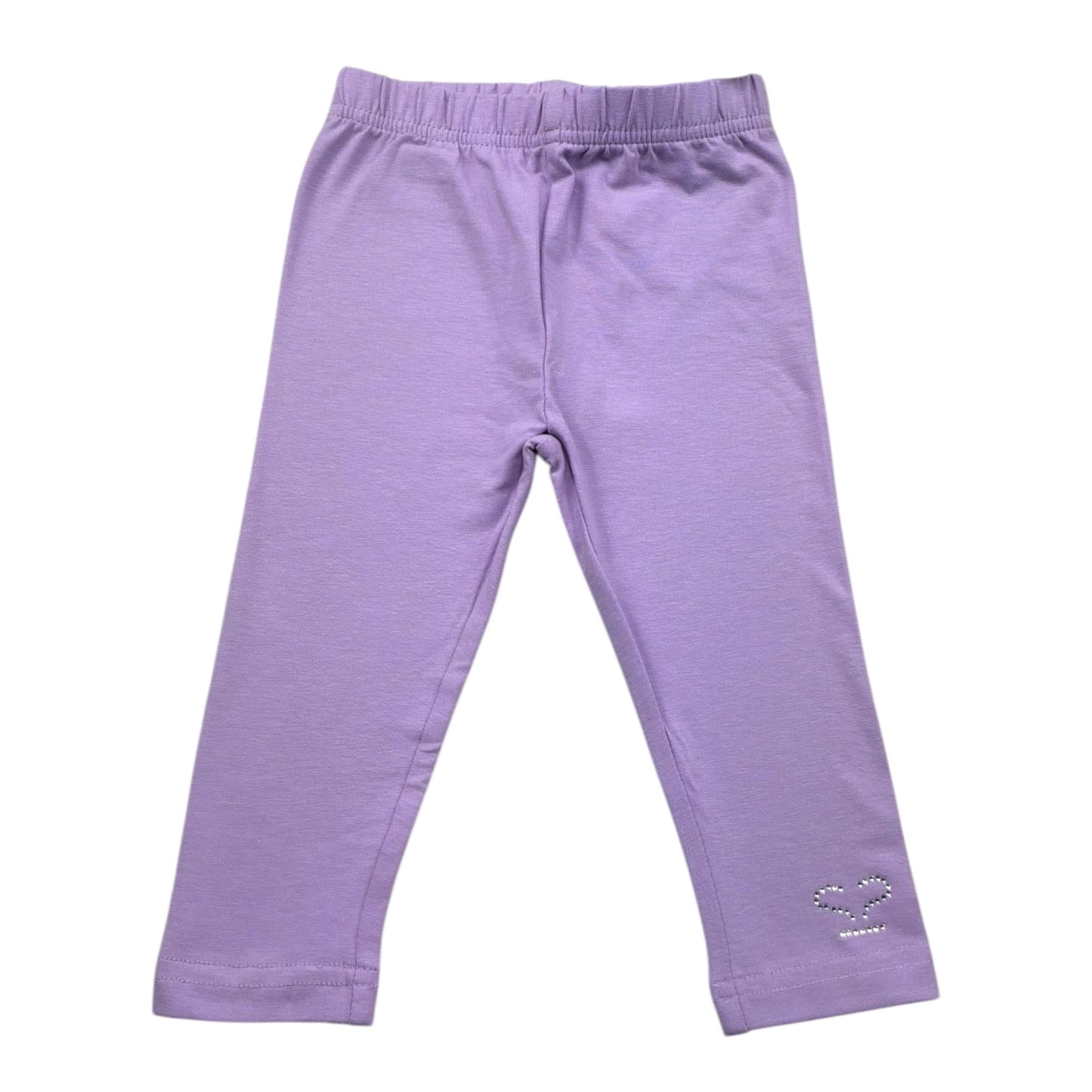 Sarabanda Leggins Tinta Unita con Logo per Neonata 0Y001 LILLA SARABANDA 