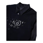 MAISON MARGIELA camicia manica lunga tinta unita con logo Nero per Bambino M60657 NERO MAISON MARGIELA 