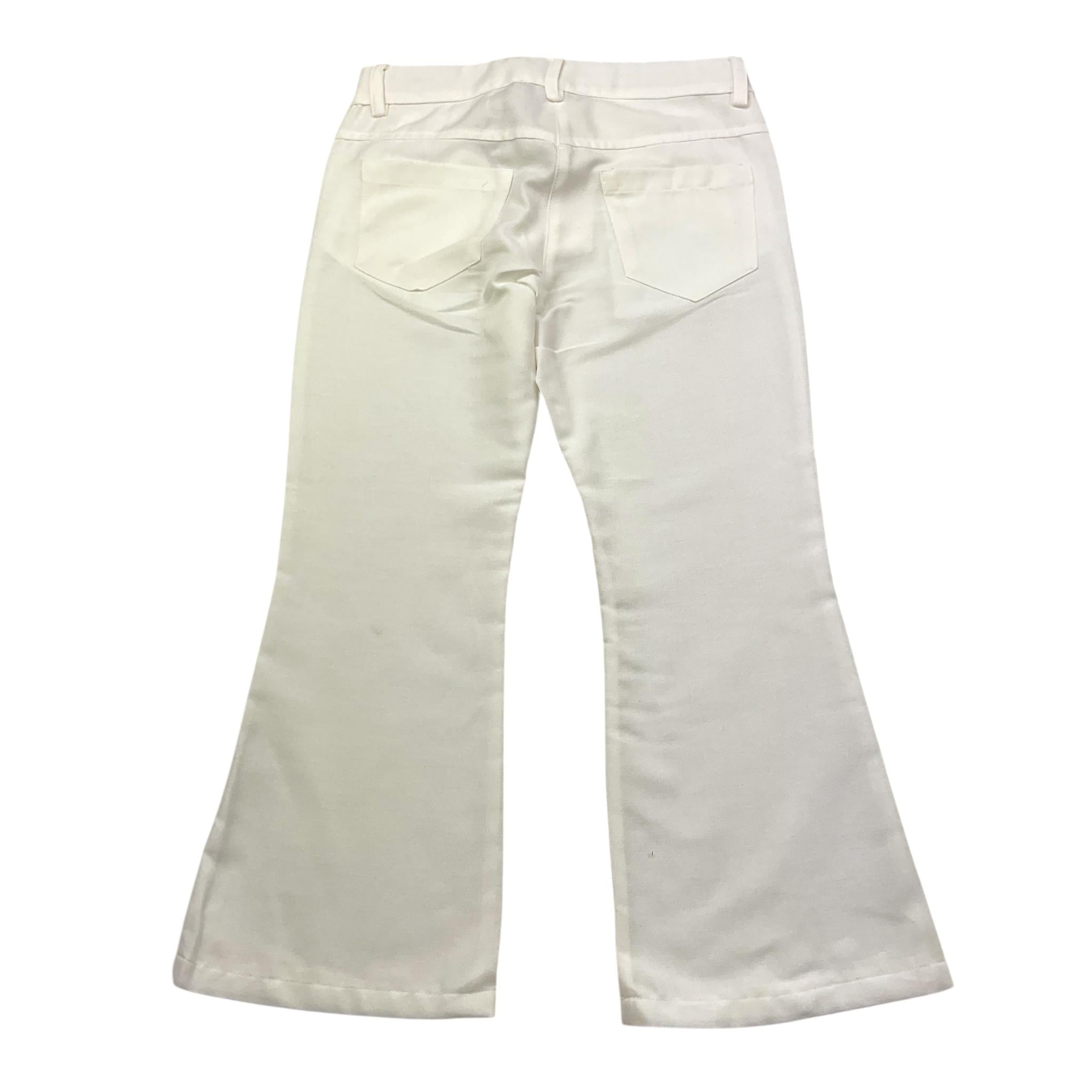 Little Bear Pantalone Tinta Unita Modello A Zampa per Bambina 8214 PANNA LITTLE BEAR 