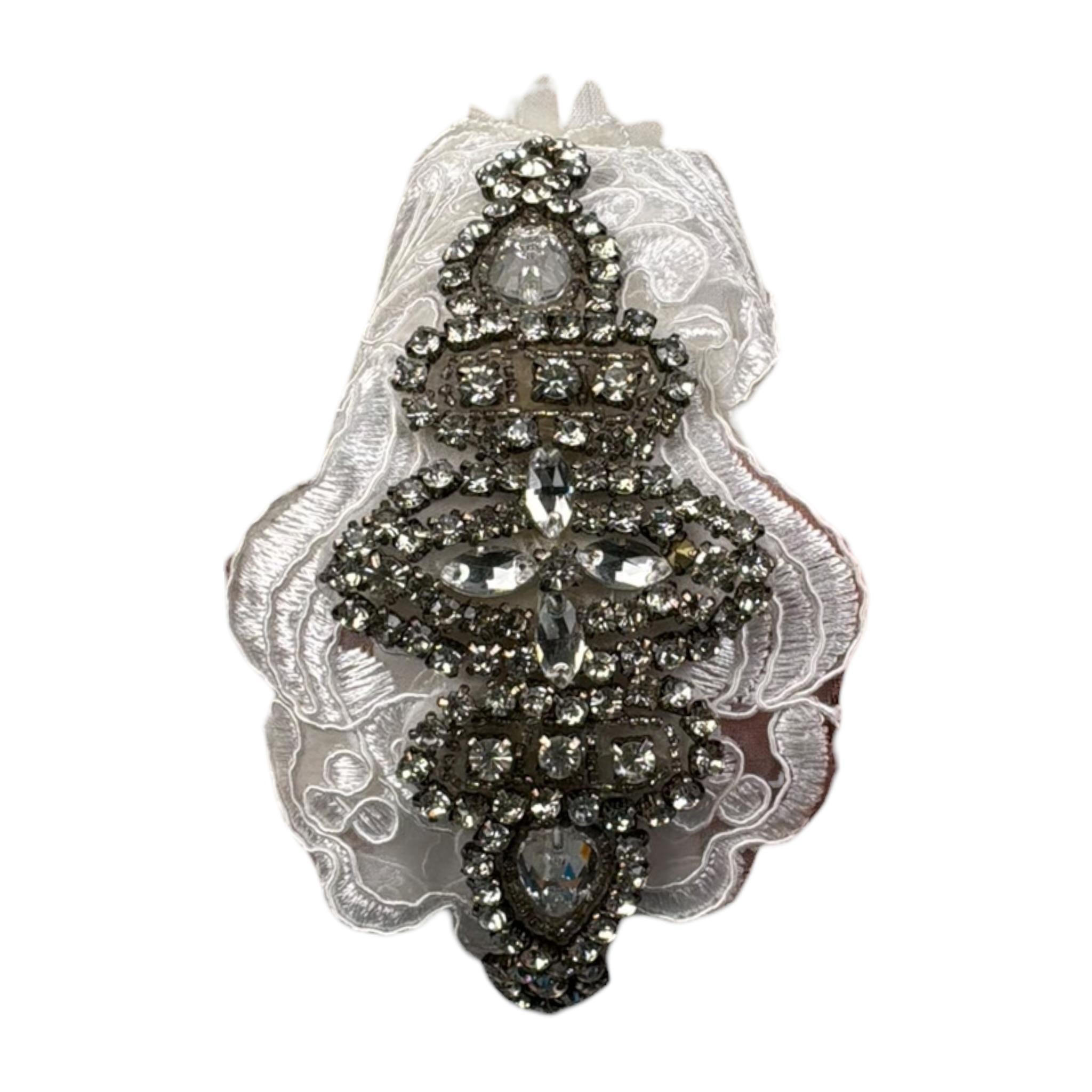 Les Gamins Cerchietto Tinta Unita con Applicazioni per Bambina 023029 BIANCO LES GAMINS 