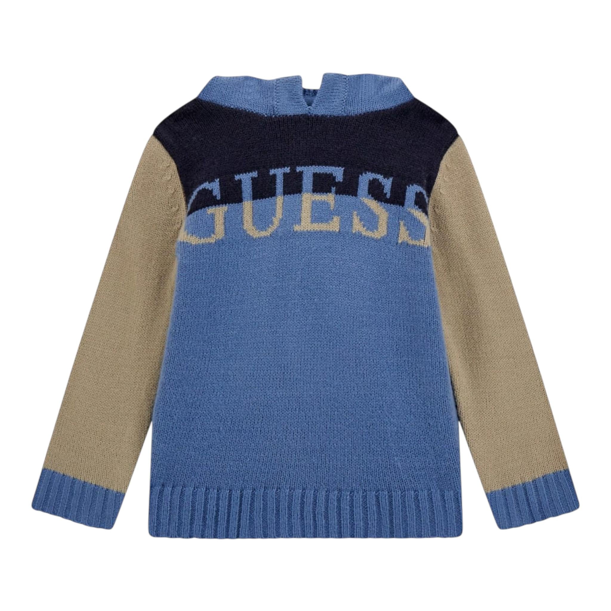 GUESS maglia girocollo tinta unita con stampa Azzurro per Neonato N4BR01Z32N0N AZZURRO GUESS 