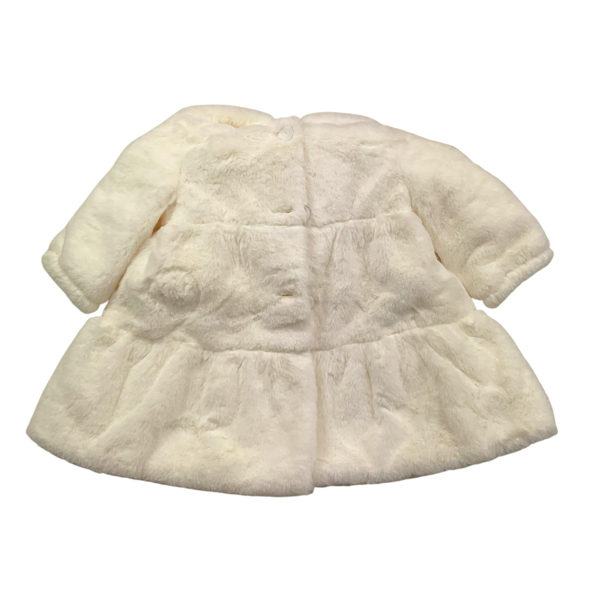 LALALU' cappotto tinta unita pelliccia Panna per Bambina CAPLJ PANNA LALALU' 