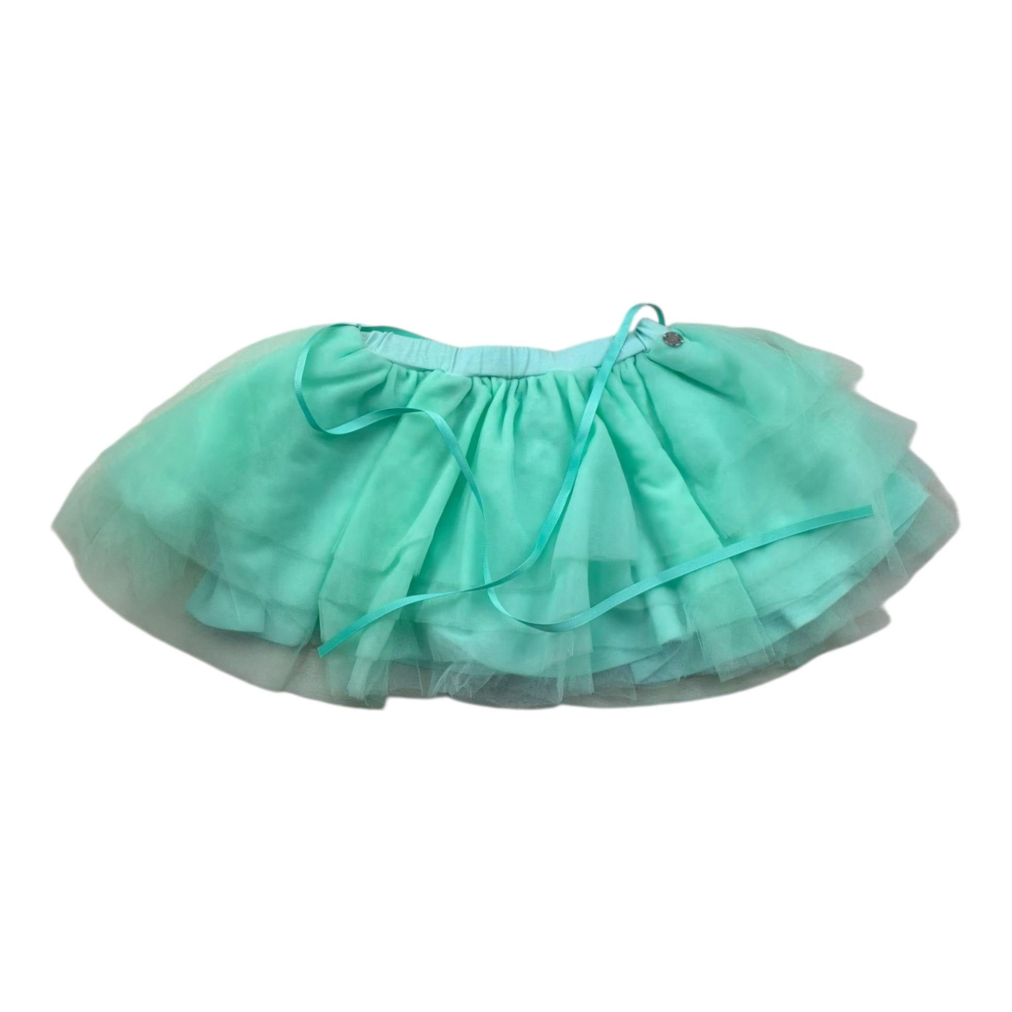 Liu Jo Gonna Tinta Unita In Tulle per Neonata HA5059XX VERDE ACQUA LIU JO 