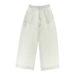 Monnalisa Pantalone Tinta Unita con Elastico In Vita per Bambina 71E401 BIANCO MONNALISA 