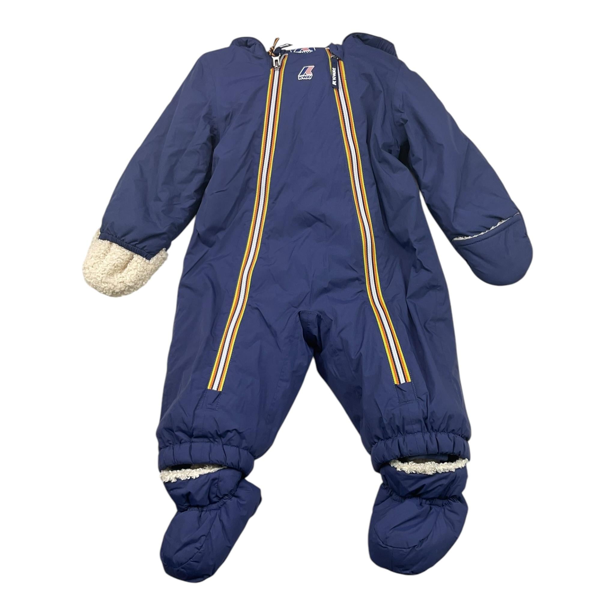 K-WAY eskimo tinta unita con cappuccio Blu per Neonato K8124PW BLU K-WAY 