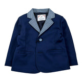 Ambaraba Giacca Tinta Unita con Colletto In Contrasto per Neonato FM36050 BLU AMBARABA 