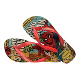 Havaianas Flip Flops Solid Color With Red Spiderman Pattern For Boys