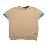Manuel Ritz T-Shirt Tinta Unita Girocollo con Profili In Contrasto per Bambino MR2985X BEIGE MANUEL RITZ 