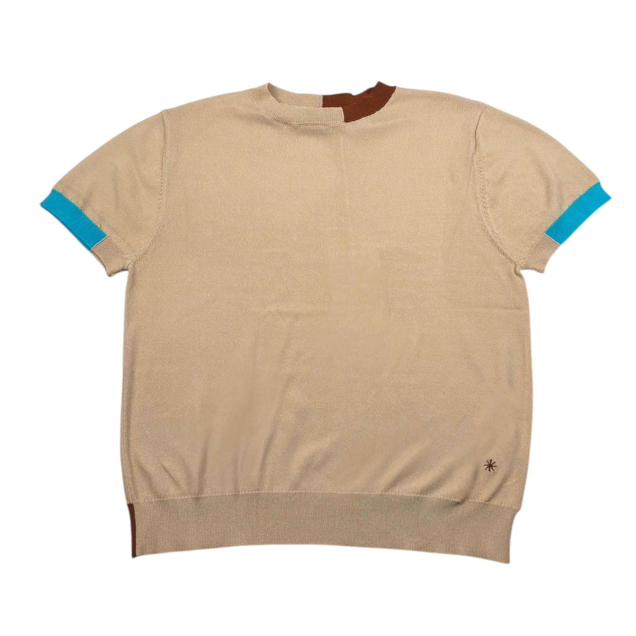 Manuel Ritz T-Shirt Tinta Unita Girocollo con Profili In Contrasto per Bambino MR2985X BEIGE MANUEL RITZ 