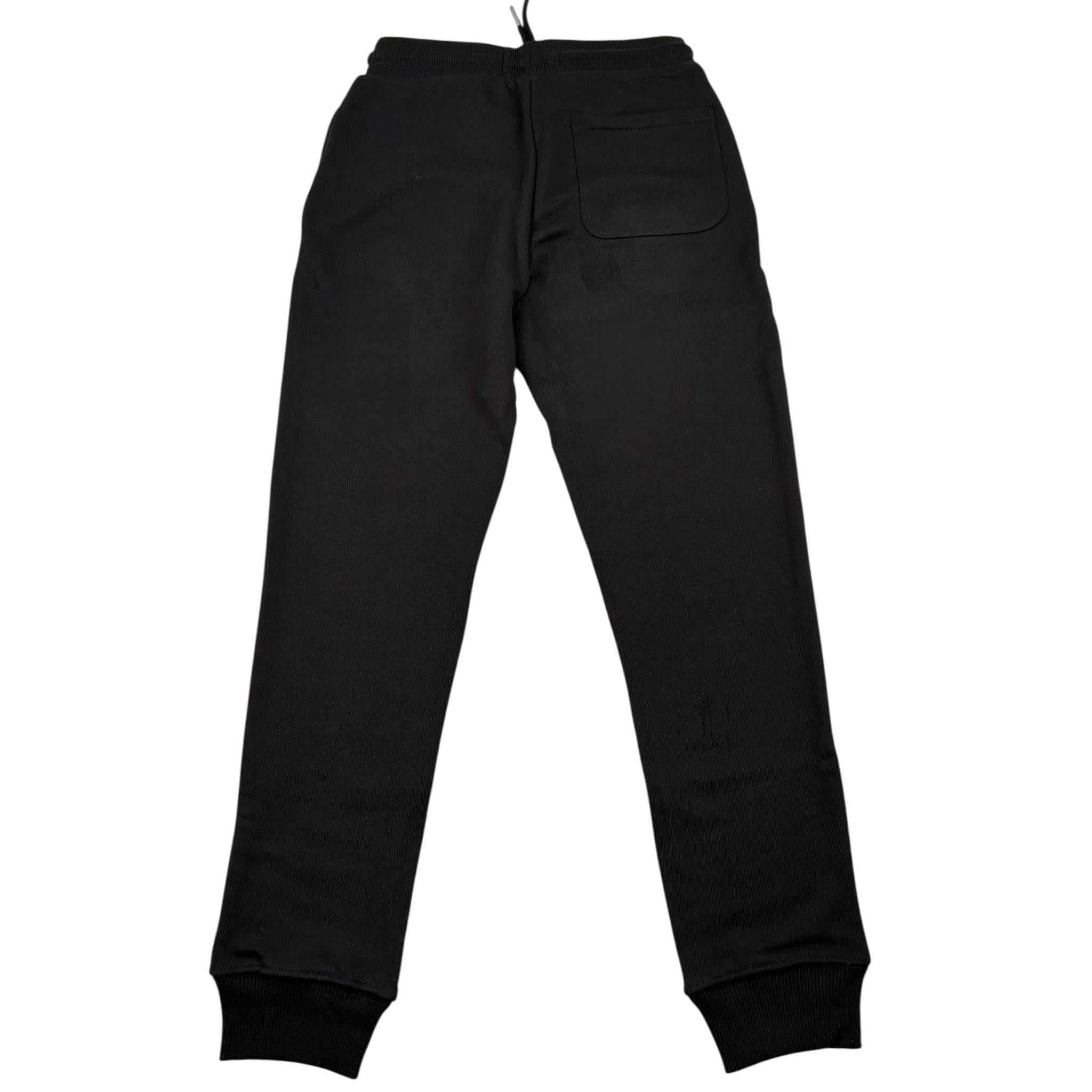 Calvin Klein Pantalone Tuta tinta unita con Logo Nero per Bambino IU0IU00681 NERO CALVIN KLEIN 