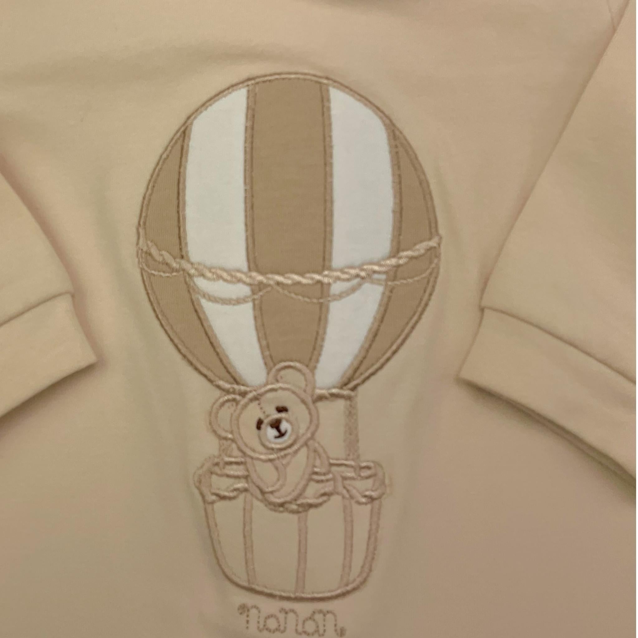 NANAN tutina tinta unita con stampa Beige per Neonato I2400101BE BEIGE NANAN 