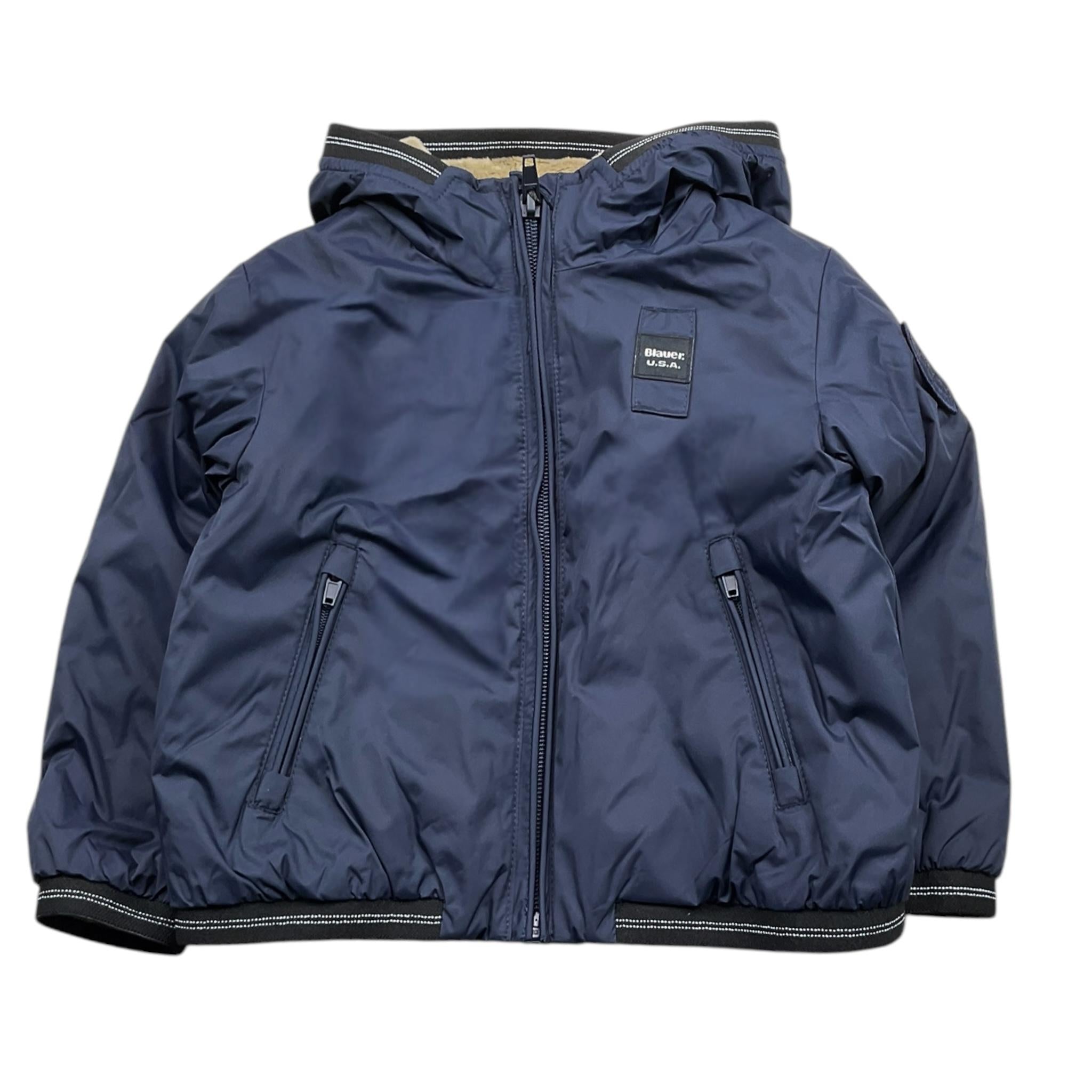 BLAUER giubbino tinta unita con zip e cappuccio Blu per Neonato BR217958 BLU BLAUER 