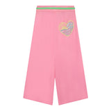 Billieblush Girls' Adjustable Waist Palazzo Pants Solid Color Neon Pink