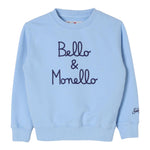 SAINT BARTH felpa girocollo tinta unita con stampa Azzurro per Bambino HUT0004 AZZURRO SAINT BARTH 