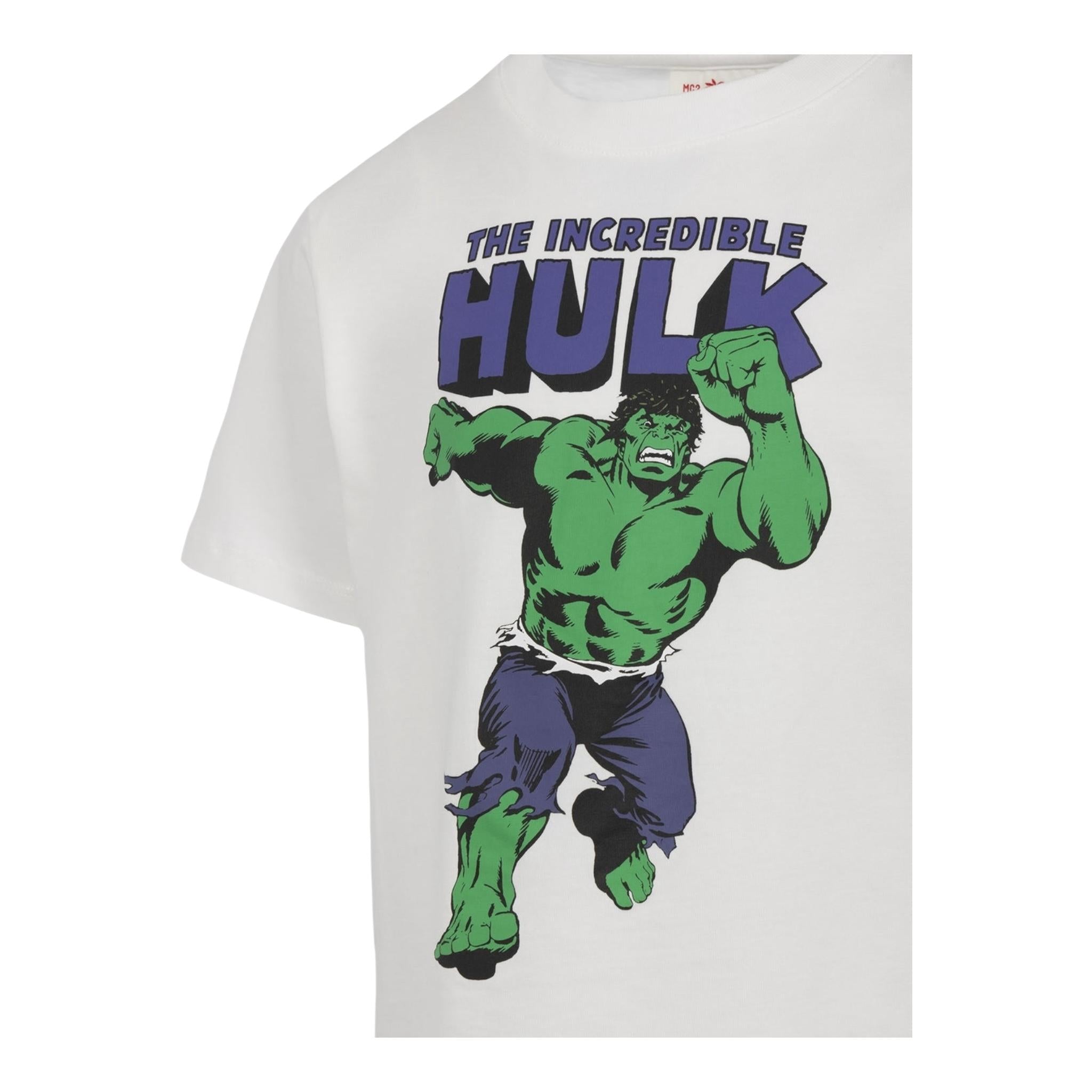 Saint Barth T-Shirt Girocollo Tinta Unita con Stampa Hulk per Neonato INCREDIBLE BIANCO SAINT BARTH 