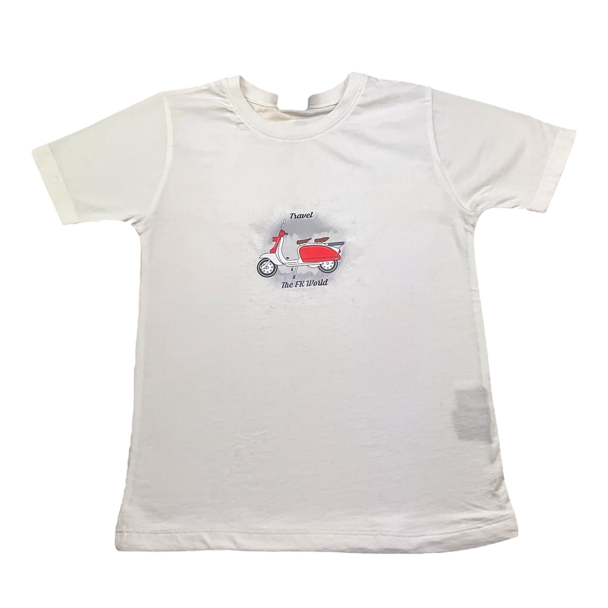 F**K T-Shirt Girocollo Tinta Unita con Stampa per Bambino FJ2450044WH BIANCO F**K 