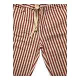 Zhoe &amp; Tobiah Solid Color Pants With Bordeaux Stripe Pattern For Baby