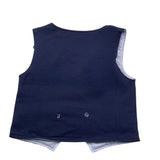 Sarabanda Solid Color Vest With Blue Buttons For Boys