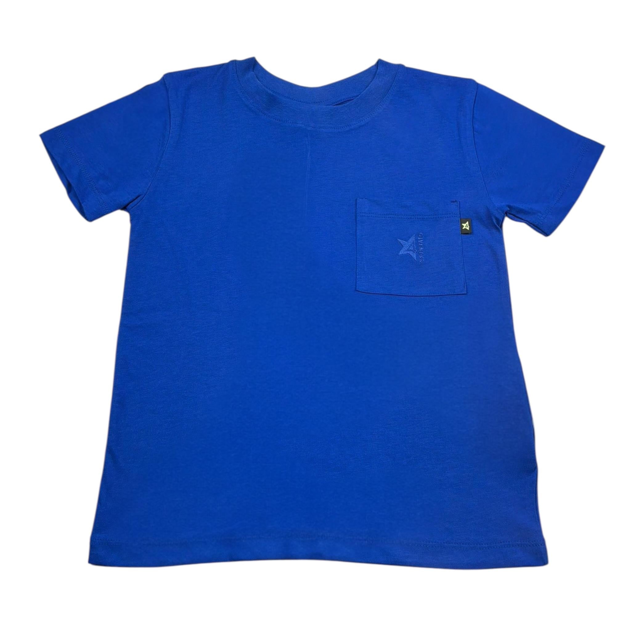 4Giveness T-Shirt Tinta Unita Girocollo per Bambina FGCB4077 COBALTO 4GIVENESS 