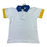 Manuel & Frank Polo Mezza Manica Tinta Unita con Colletto In Contrasto per Bambino MF7338B BIANCO MANUEL & FRANK 