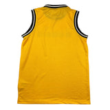 Diadora Solid Color Crew Neck Tank Top With Logo Print Yellow Ochre For Boys