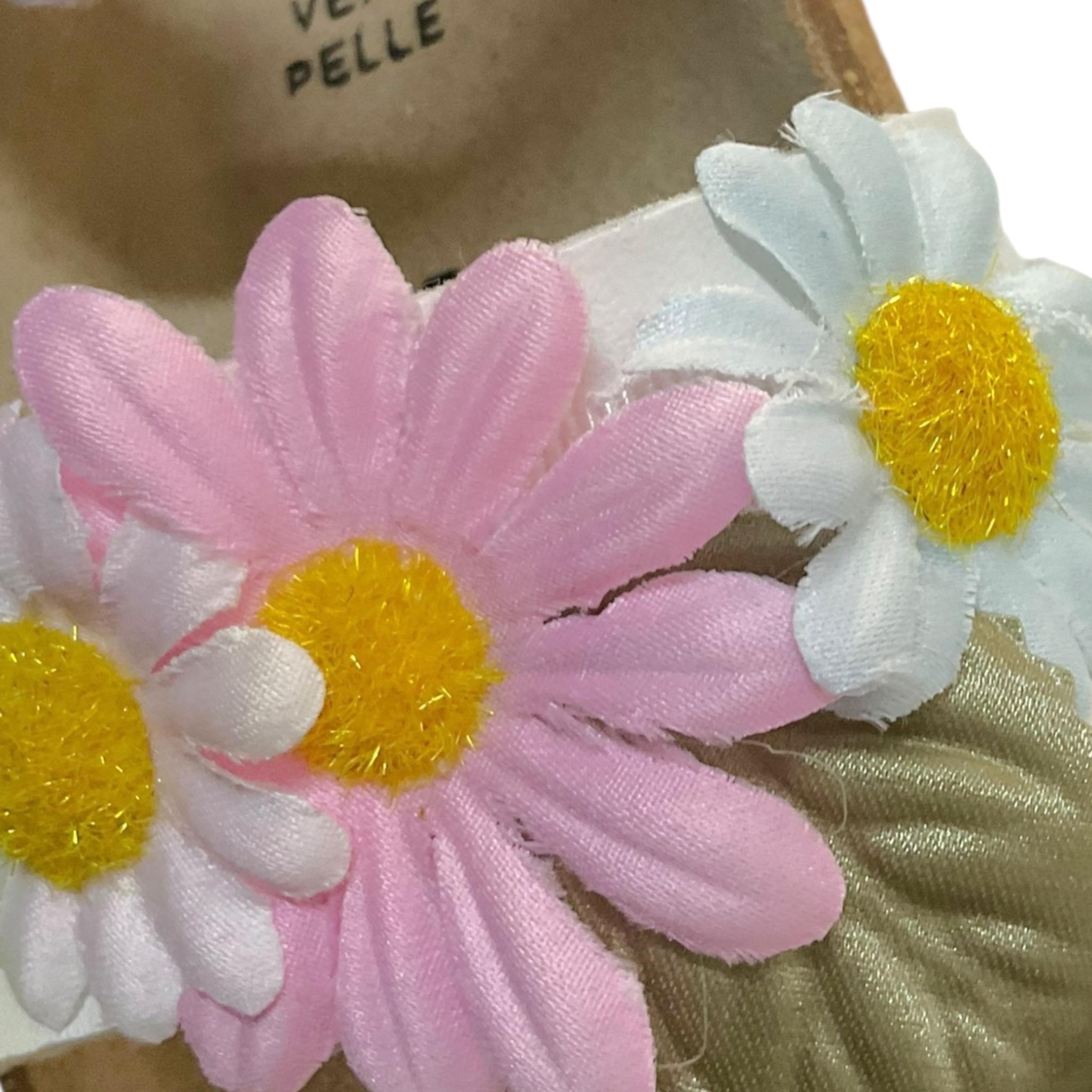 Monnalisa Sandali Bicolore con Applicazioni per Neonata 83E014 BIANCO/ROSA MONNALISA 