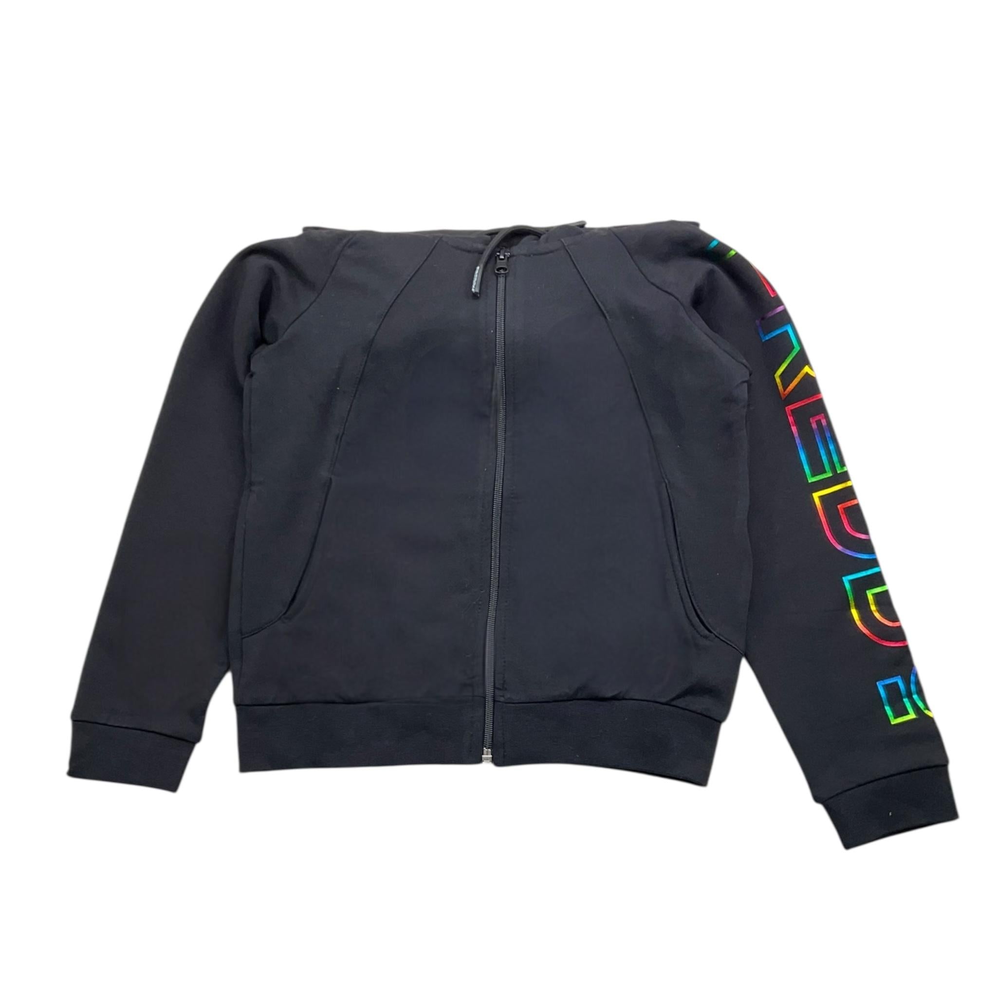 FREDDY felpa tinta unita con zip e cappuccio Nero per Bambina FR1825 NERO FREDDY 