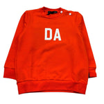 Daniele Alessandrini Felpa Chiusa Girocollo Tinta Unita con Stampa per Neonato 1295F00268 ARANCIONE DANIELE ALESSANDRINI 