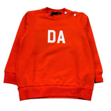 Daniele Alessandrini Felpa Chiusa Girocollo Tinta Unita con Stampa per Neonato 1295F00268 ARANCIONE DANIELE ALESSANDRINI 